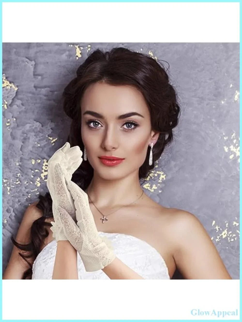 Lace Floral Gloves for Tea Party, Bridal, Opera & Cosplay - Touch Screen